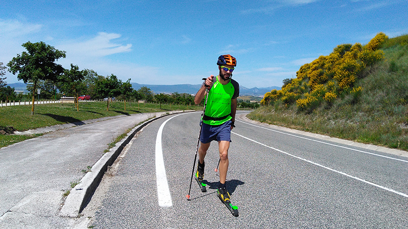 Un navarro en la Copa del Mundo de Rollerski